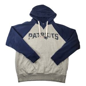 New England Patriots Sweater Mens Medium Blue Gray Football Hoodie Sweatshirt